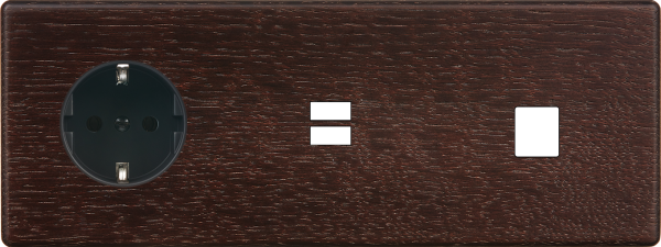 Façade hitera chene fonce triple horizontale pck u1 m1