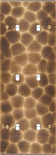 Façade fascination laiton onde triple verticale 2 basculeurs 2 basculeurs 2 basculeurs à vis - Modelec - 356432