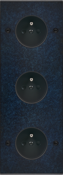 Façade fascination laiton ombre triple verticale prise de courant 2p+t prise de courant 2p+t prise de courant 2p+t à vis - Modelec - 360439