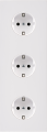 Façade désir blanc mat triple verticale pck pck pck