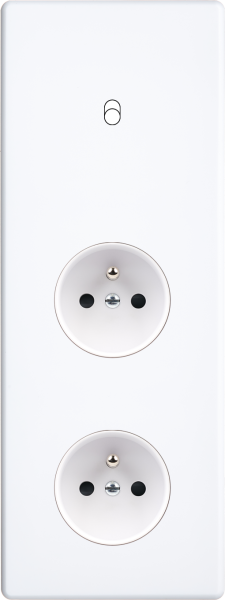 Façade Hikari blanc soft touch triple verticale 1 basculeur 1 PC 1 PC (361-481)