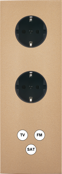 Façade désir doré mat triple verticale pck pck c3