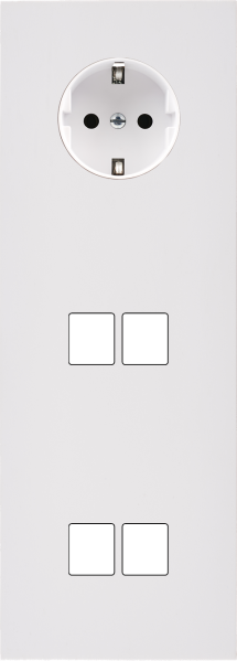 Façade désir blanc mat triple verticale pck m2 m2
