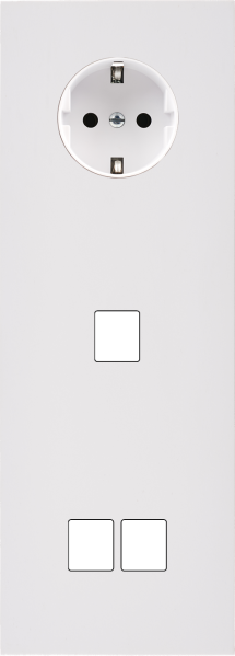 Façade désir blanc mat triple verticale pck m1 m2