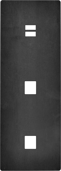 Façade "m" acier verni triple verticale 1 chargeur usb 1 media 1 media sans vis - Modelec - 381541M
