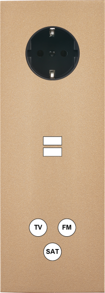Façade désir doré mat triple verticale pck u1 c3