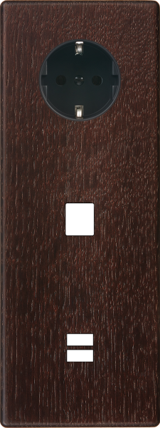 Façade hitera chene fonce triple verticale pck m1 u1
