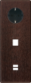 Façade hitera chene fonce triple verticale pck m1 u1