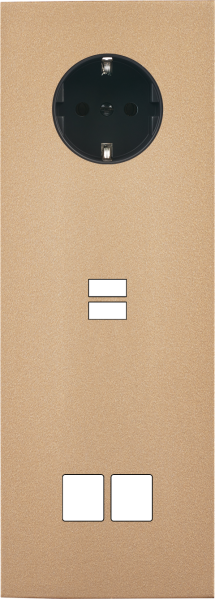 Façade désir doré mat triple verticale pck u1 m2