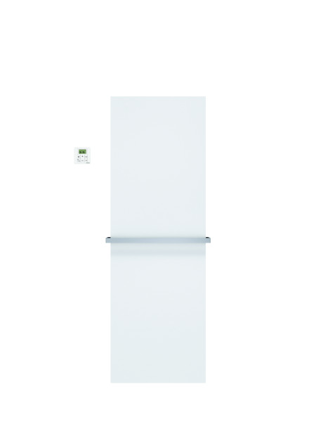 Alizéa spa el face lisse, blanc ral 9016, 500w, h 1500 / l 500 mm, barre blanc