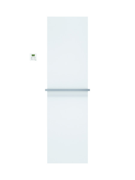 Alizéa spa el face lisse, blanc ral 9016, 500w, h 1800 / l 500 mm, barre blanc