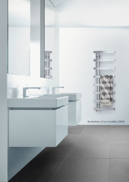 Alban el sans régulation, acier inoxydable, 250w, h 1416 mm / l 500 mm