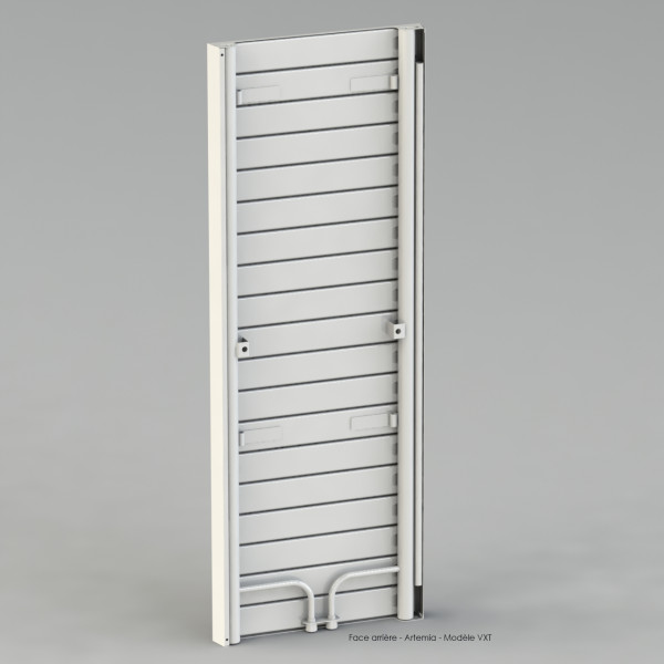 Artemia ec v face lisse, blanc ral 9216, 658 w, h 1427 mm / l 516 mm, racc s038