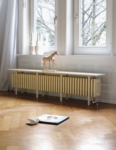 Vuelta banc ec bmc6, blanc ral 9016, 1445w, h430 mm (avec pieds) / l1268 mm
