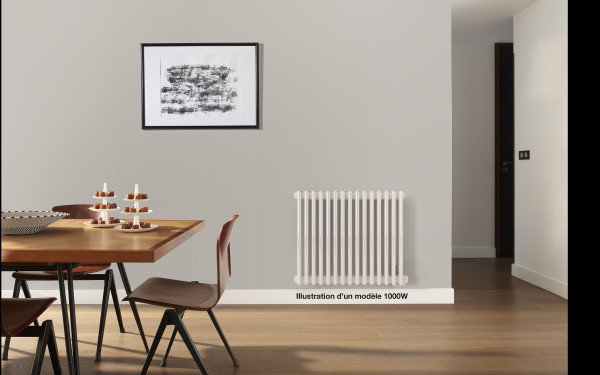 Radiateur électrique Acova Vuelta TMC06-075-062/GF 750W horizontal blanc
