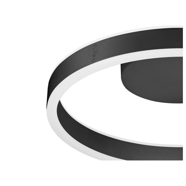 One, plafonnier et applique, rond, 2700/3000 k, 14 w, dali, touch, 130°, noir