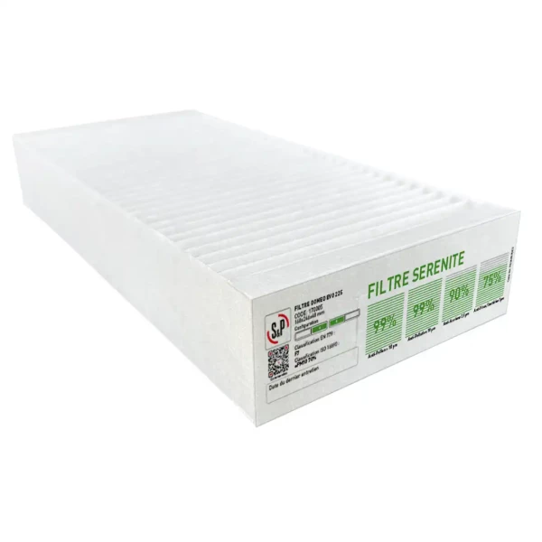 1iltre domeo evo 225 serenite, absorption grosses particules