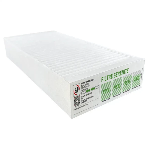1iltre domeo evo 315 serenite, absorption grosses particules