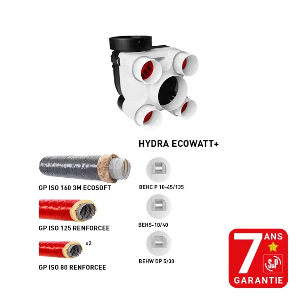 Kit cmi hydra ecowatt+ 3 bouches, gaines isolées renforcees