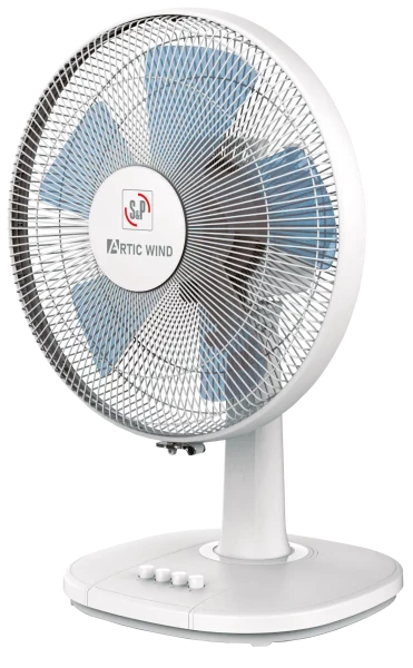 Ventilateur de table 3 vitesses, d 400 mm, vitesse d'air : 2,3 m/s.