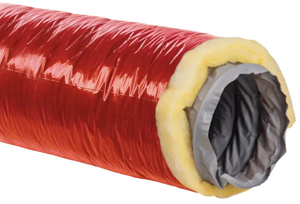 Gaine souple isolée renforcée ecosoft, isolation 25 mm, d 125 mm, long 6 m