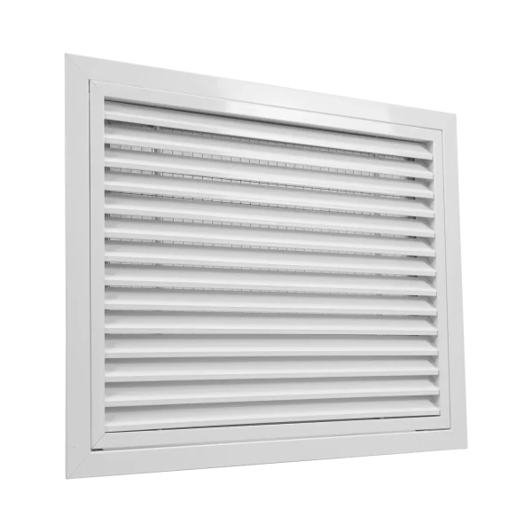 Grille de reprise intérieur + filtre, alu blanc, 510 à 1760 m3/h, d 600x600 mm