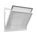Grille de reprise intérieur + filtre, alu blanc, 510 à 1760 m3/h, d 600x600 mm