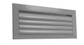 Grille à ailettes courbes orientables, alu, dimensions 500 x 150 mm