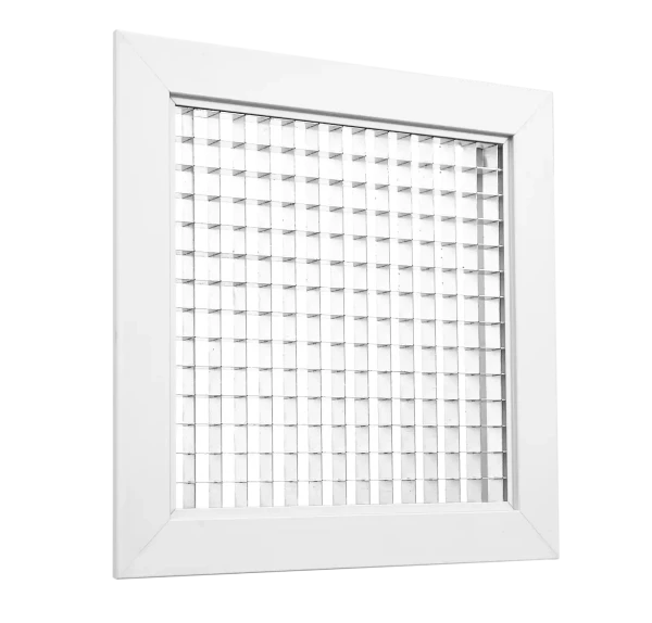 Grille de reprise à mailles fixes, blanc, 2390 à 4710 m3/h, d 500 x 500 mm