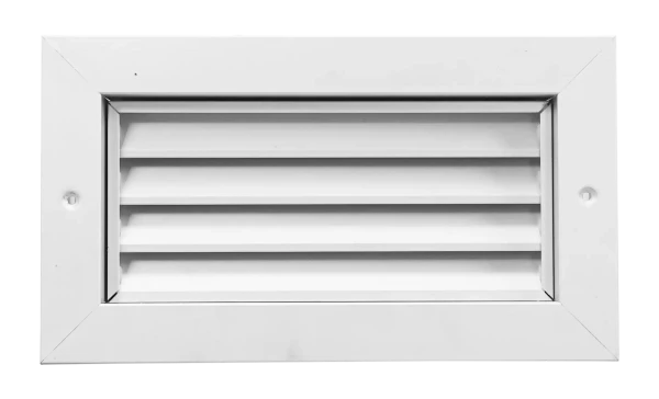 Grille de transfert anti-vue, blanc, contre cadre, d400 x 100mm