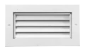 Grille de transfert anti-vue, blanc, contre cadre, d400 x 100mm