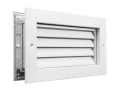 Grille de transfert anti-vue, blanc, contre cadre, d400 x 100mm