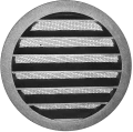 Grille de rejet extérieur circulaire fonte aluminium, d de raccordement 400 mm