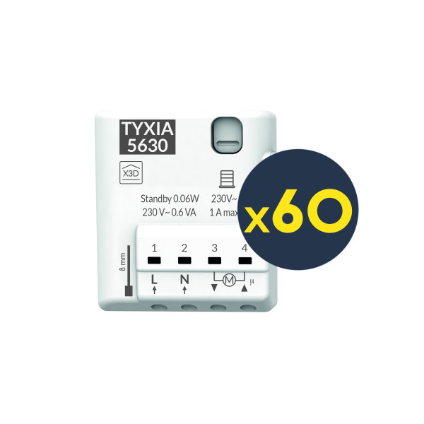 Eco pack tyxia 5630p x 60 | récepteur micromodule radio pour volets roulants