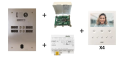 Kit video alu 2r 4 bp 2 voice programmé (20366)