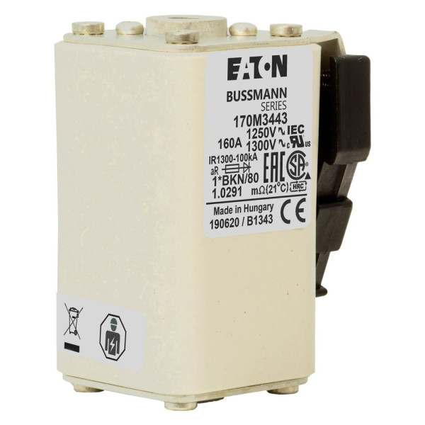 Fuse 160a 1250v 1*bkn/80 ar cu 
