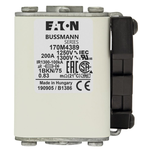Fuse 200a 1250v 1bkn/75 ar cu 
