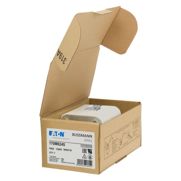 Fuse 700a 1250v 3kn/110 ar cu  - Eaton - 170M6245