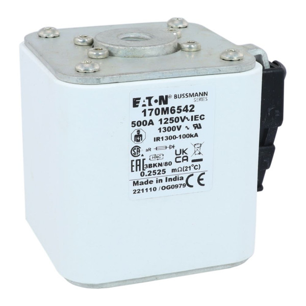 Fuse 500a 1250v 3bkn/80 ar cu  - Eaton - 170M6542
