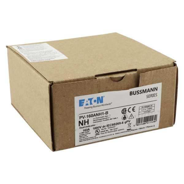 Fuse 160a 1000v dc pv size 1 dual ind 