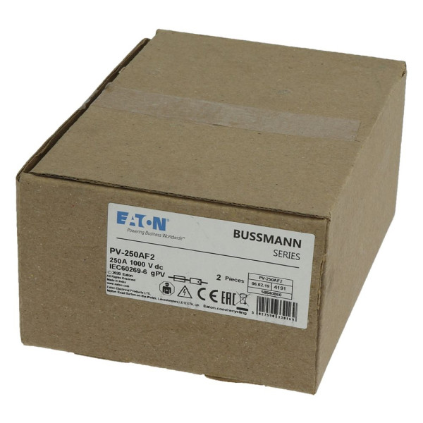 Fuse 250a 1000v dc size 2 flush end 