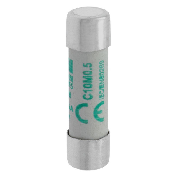 Cylindrical fuse 10x38 0.5a am 500v ac 
