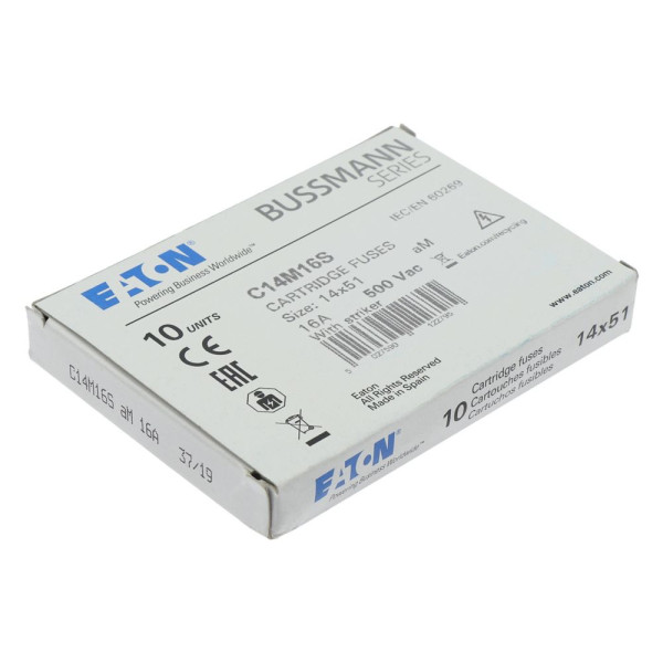 Cyl fuse >str >14 x 51 16a gg 500v ac 