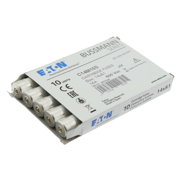 Cyl fuse >str >14 x 51 16a gg 500v ac 