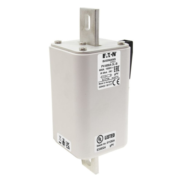 Fuse 600a 1000v 3l pv bolt-in ver 
