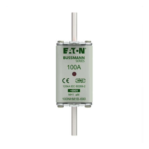 Nh fuse 100amp 690v am size 1 dual ind 
