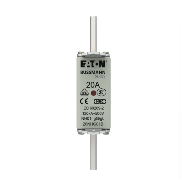 Nh fuse 20a 500v gg/gl size 01  - Eaton - 20NHG01B