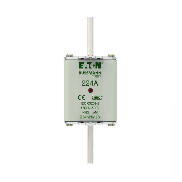Nh fuse 224amp 500v am size 2 dual ind 