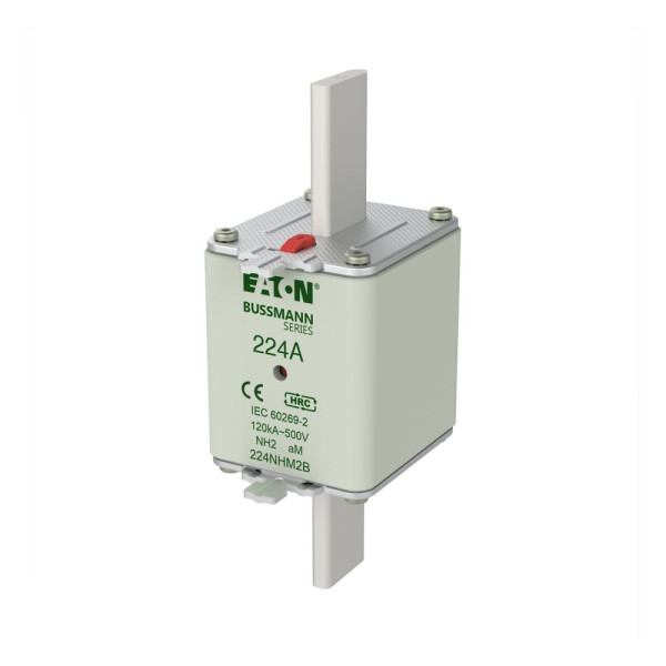 Nh fuse 224amp 500v am size 2 dual ind 