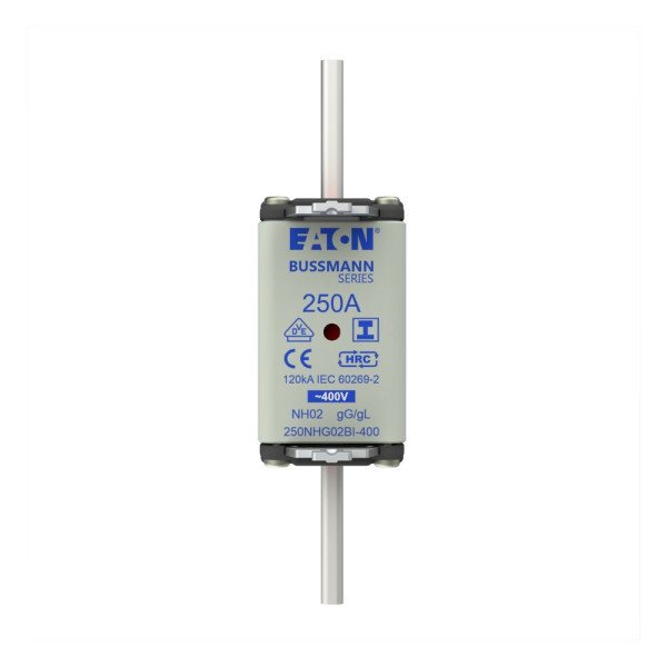 Nh fuse 250a 400v gg/gl size 02  - Eaton - 250NHG02BI-400